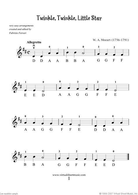 Very Easy Collection, part I sheet music for violin solo (PDF) | Sheet