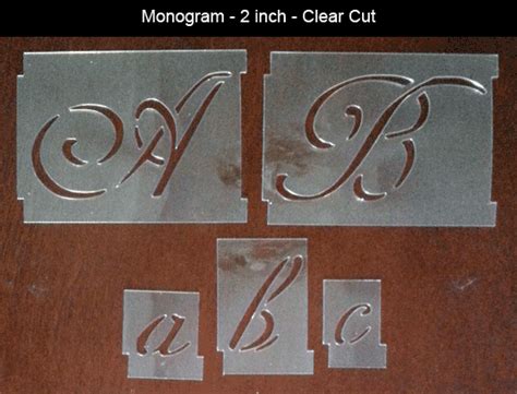Monogram Alphabet Stencil Set Sp Stencils