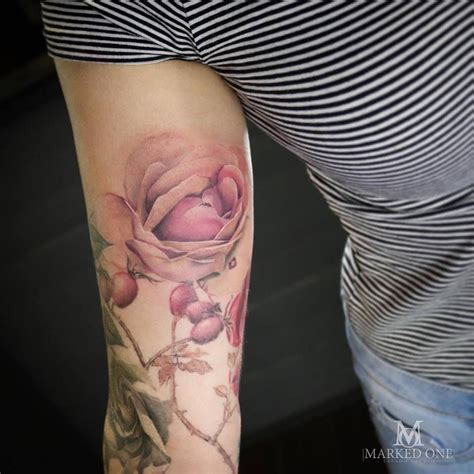 Beautiful Pink Flower Tattoo By Adam Thomas Of Marked One Tattoo Pink