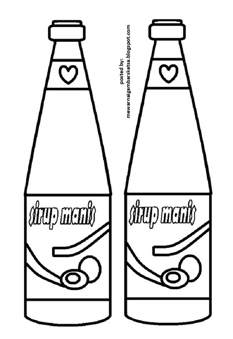 Sketsa botol / sribu packaging design desain botol kemasan untuk air min. Mewarnai Gambar: Mewarnai Gambar Sketsa Botol Sirup
