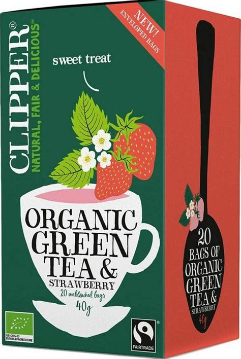 Clipper Πράσινο Τσάι Βιολογικό Strawberry 20 Φακελάκια 40gr Skroutz gr