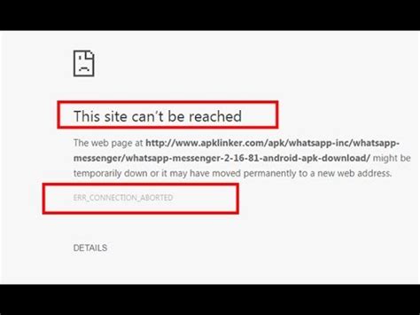 Fix The Web Page Might Be Temporarily Down Or It May Have Moved Err Connection Aborted In Chrome