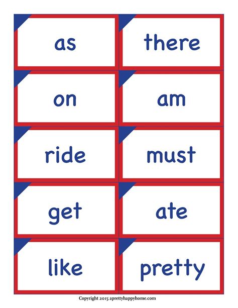 38 Sight Words Flash Cards For You