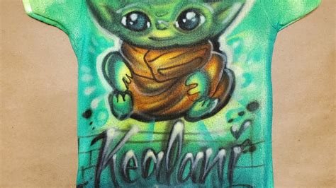 Baby Yoda Airbrush Onsie Youtube