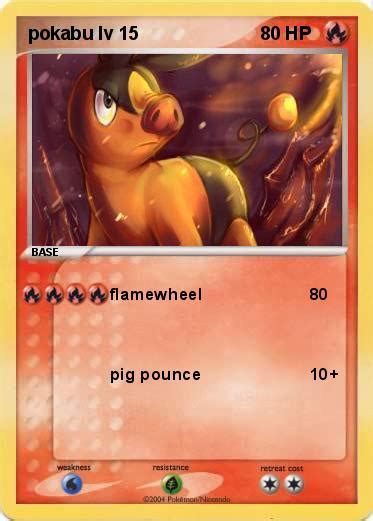 Pokémon Pokabu Lv 15 15 Flamewheel My Pokemon Card