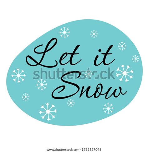 Hand Drawn Let Snow Card Vector Stock Vector Royalty Free 1799527048