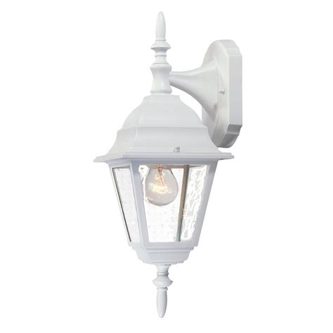 Outdoor wall lights, also known as wall pack lights, are lights that are commonly mounted on the outside walls of buildings and the interiors of parking examples include offices building, schools, hospitals, warehouses, shopping centers. Acclaim Lighting Builders Choice 16-in H Textured White ...