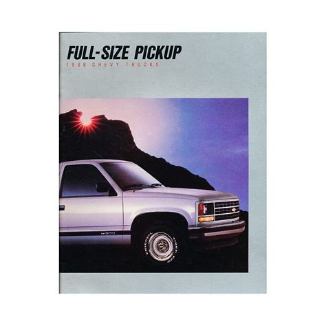 Gm Media Sales Brochure Of 1988 Chevrolet Fullsize Trucks Gmt400
