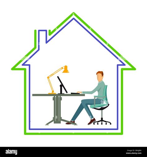 Work From Home Vector Illustration Stock Vector Image And Art Alamy