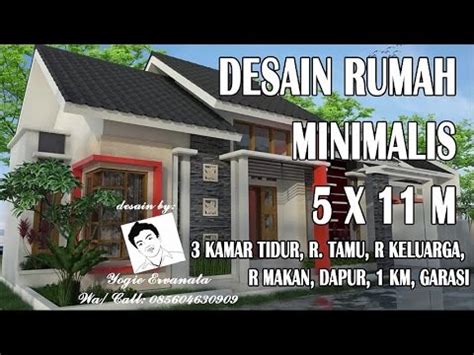 Desain yang elegan & modern menjadi daya tarik tersendiri supaya banyak yang berminat. DESAIN RUMAH MINIMALIS 5 X 11, 3 KAMAR TIDUR - YouTube