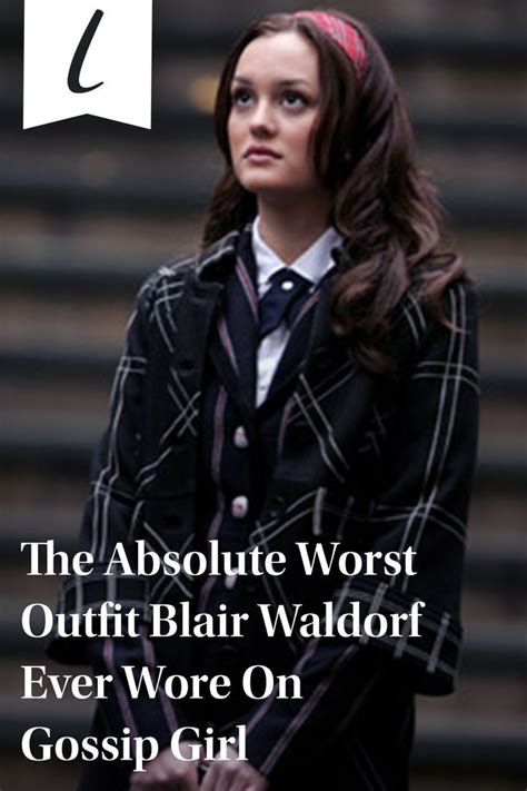 A Woman In A Suit And Tie With The Words The Absolute Worst Outfit Biar Waldorf Ever Wore On