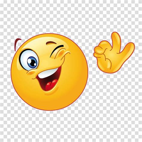 Emoji Illustration Emoticon Smiley Wink Good Evening Transparent