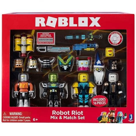 Roblox Mix And Match Figure 4 Pack Robot Riot Toy Game Shop
