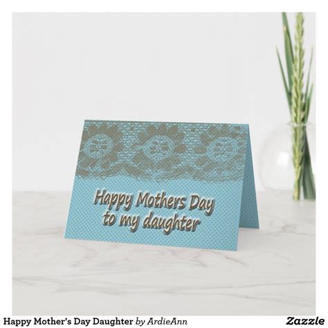 Happy Mothers Day Daughter Card Zazzle Happy Mothers Day Daughter Mothers Day Cards Happy