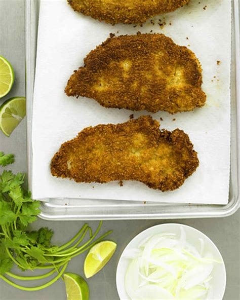These panko baked chicken thighs are very crunchy and flavorful. Pan-Fried Chicken Breasts with Indian Yogurt Marinade Recipe & Video | Martha Stewart