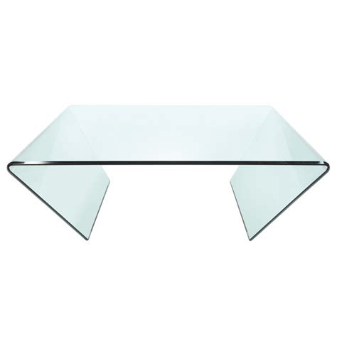 All hand drawn, custom designs, glass etching is achieved by sandblasting the design into the glass. Horizon Clear Angled Glass Coffee Table | Pure Glass from FADS