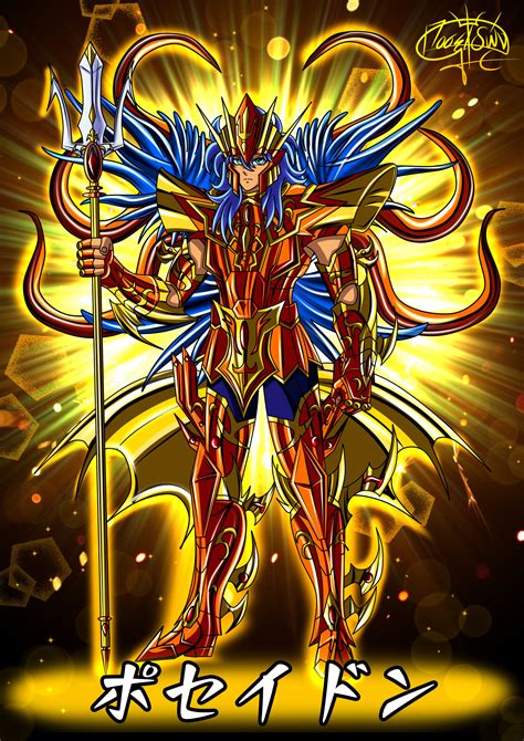 Saint Seiya Poseidon Final God Cloth Anime Color By Poseidonkingart On