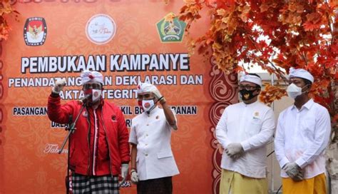 Pakta yang telanjur menyebar adalah draf awal menurut wakil ketua komisi x dpr ri, agustina wilujeng pramestuti, pakta integritas itu wajar. NUSABALI.com - Paslon Teken Pakta Integritas
