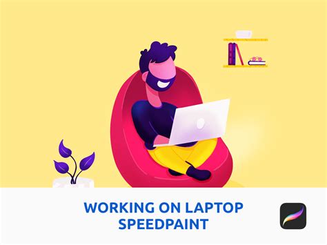 Working On Laptop Speedpaint In Procreate By Toms Stals 🖍️ On Dribbble