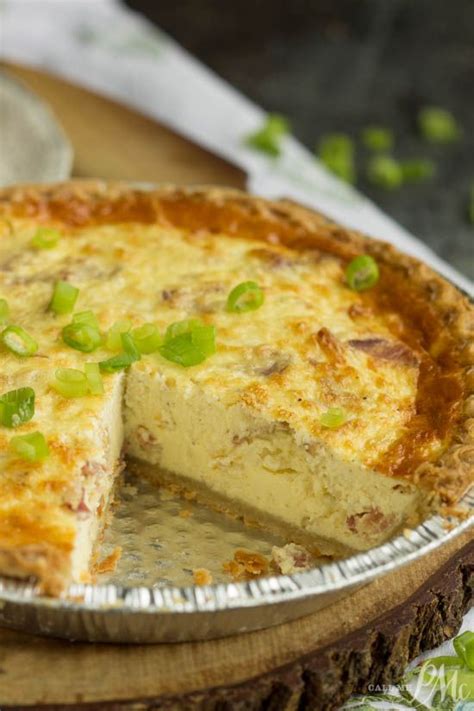 Easy Breakfast Quiche Uses A Prepared Pie Crust For Convenience Bacon