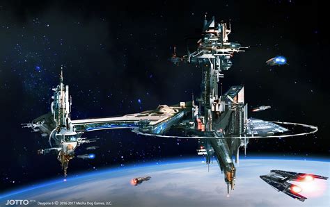 Beautiful Space Station Concept Art