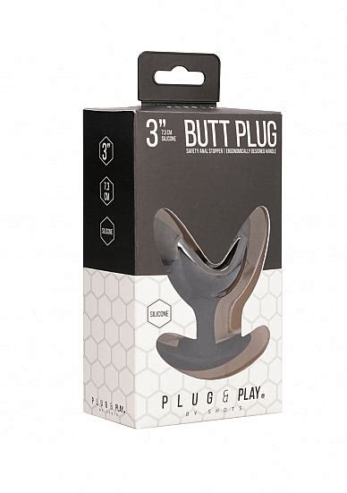 Butt Plugs And Anal Dildos Butt Plug Split 3 3 Inch Black Plug And Play