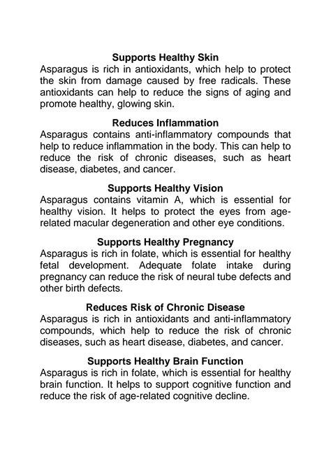 SOLUTION: The surprising health benefits of asparagus vegetables