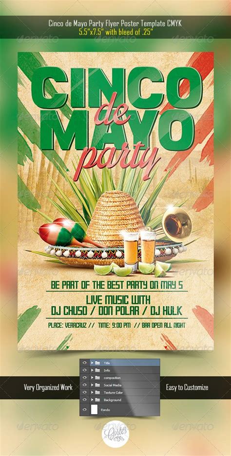 All about the class of 2021 sign: Cinco de Mayo Party Flyer Poster Template | Cinco de mayo ...