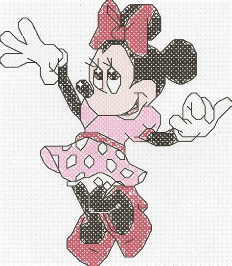 Cross stitch patterns free printable cross stitch ariel by. Disney's Minnie Mouse Cross Stitch Pattern