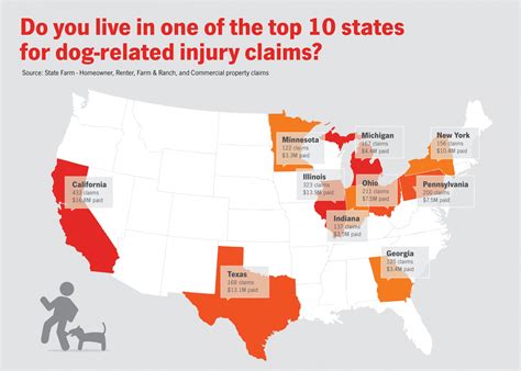 Top ten states for dog bite claims in 2016 | State Farm