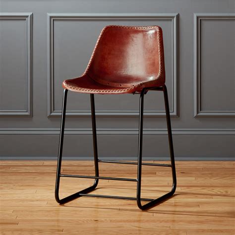 Roadhouse Modern Saddle Leather Counter Stool Reviews Cb2 Canada