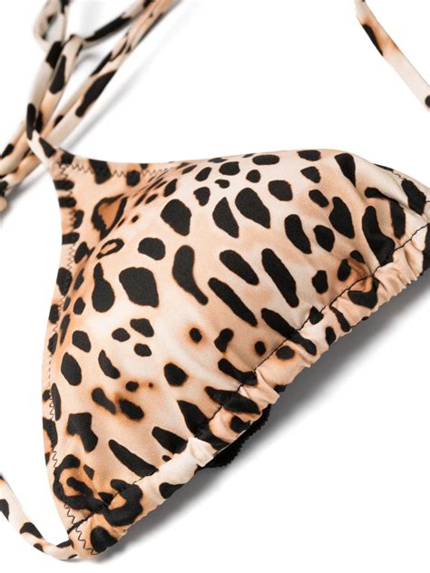 Mc2 Saint Barth Leah Leopard Print Bikini Top Farfetch