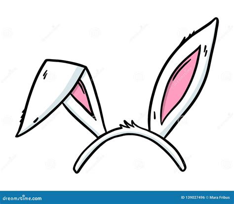 Hand Drawn Bunny Ears Illustration Stock Vector Illustration Of