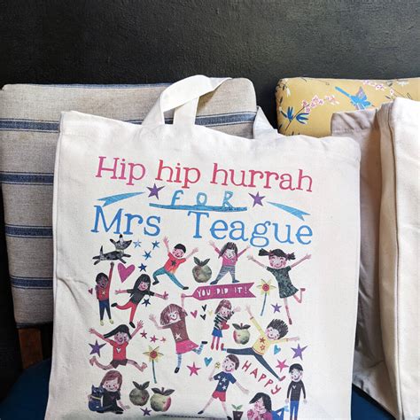 Personalised Hip Hip Hurrah For My Teacher Bag By Alice Palace