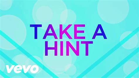 Take A Hint (Lyric Video) - YouTube