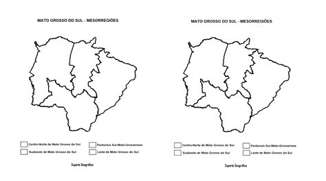 Mapas MesoregiÕes De Mato Grosso Do Sul Para Colorir 2