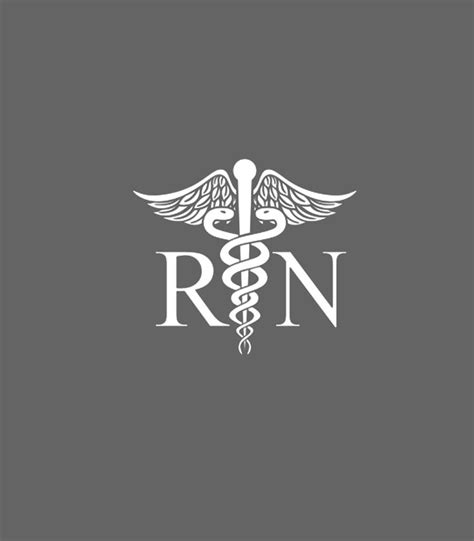 Registered Nurse Rn Caduceus Nursing Medical Symbol Logo Digital Art By