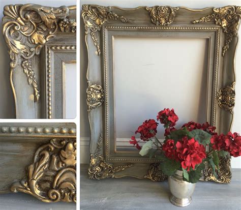Ornate Vintage Wood Picture Frame Painted In Annie Sloan Chalk Paint