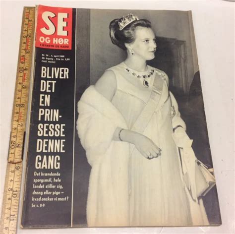 Danish Queen Margrethe Ii Pregnancy Danish Royal Family Vintage Danish Magazine Picclick