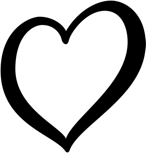 Black Heart Outline Clipart Clipart Best Clipart Best Images And