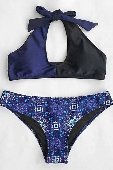 Cupshe Lucky Port Halter Bikini Set