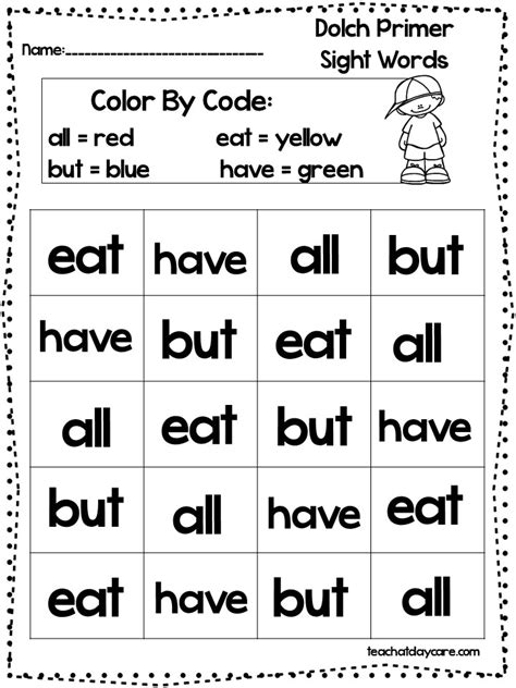 Dolch Sight Word Worksheets For Free Worksheets For Kindergarten