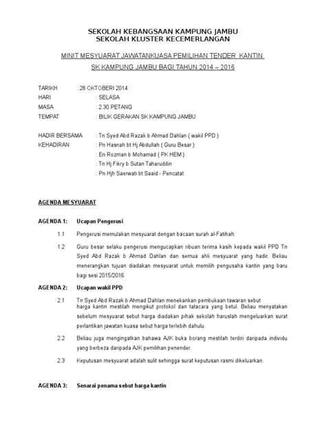 We did not find results for: MINIT MESYUARAT Pemilihan Tender
