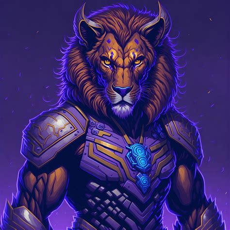 Lion Soldier With Armor Digital Art By Midjourney Prompt Art Pixels