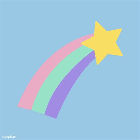 Colorful Shooting Star Icon Vector Free Image By