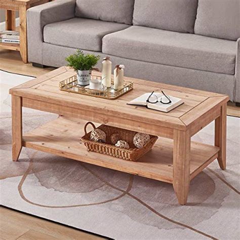 39 white & natural oval coffee table with storage shelf modern white table by homary. BON AUGURE Natural Wood Coffee Table with Storage Shelf ...