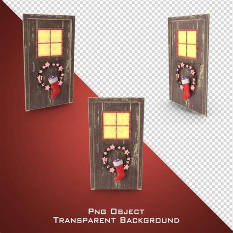 Premium Psd 3d Christmas Door