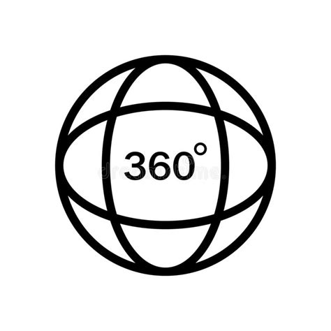 360 View Icon Vector 360 Degree View Symbol Flat Design Stock Vector