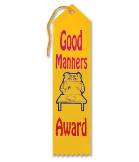Good Manners Award Ribbon Buy Good Manners Award Ribbon Online At Low