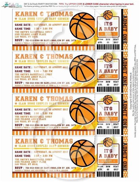 Basketball Ticket Template Free